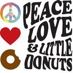 Peace Love and Little Donuts Logo
